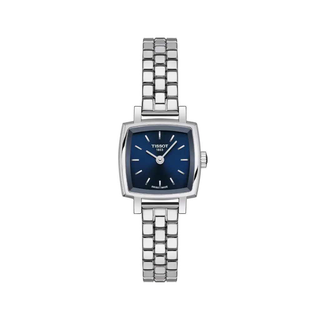 20x20mm Square Lovely Ladies Blue Dial Quartz Watch With A Stainless Steel Strap