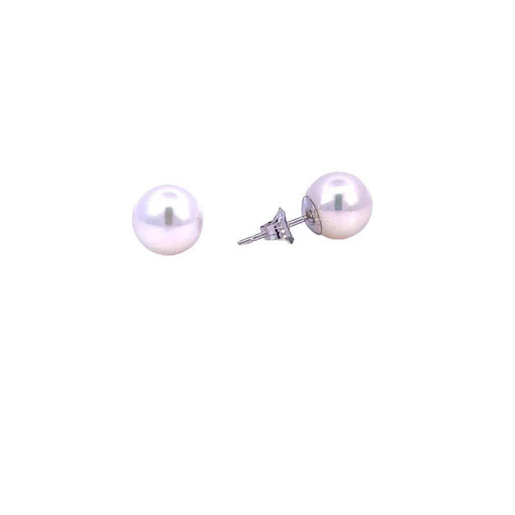 14Kt White Gold 8.5mm Pearl Stud Earrings