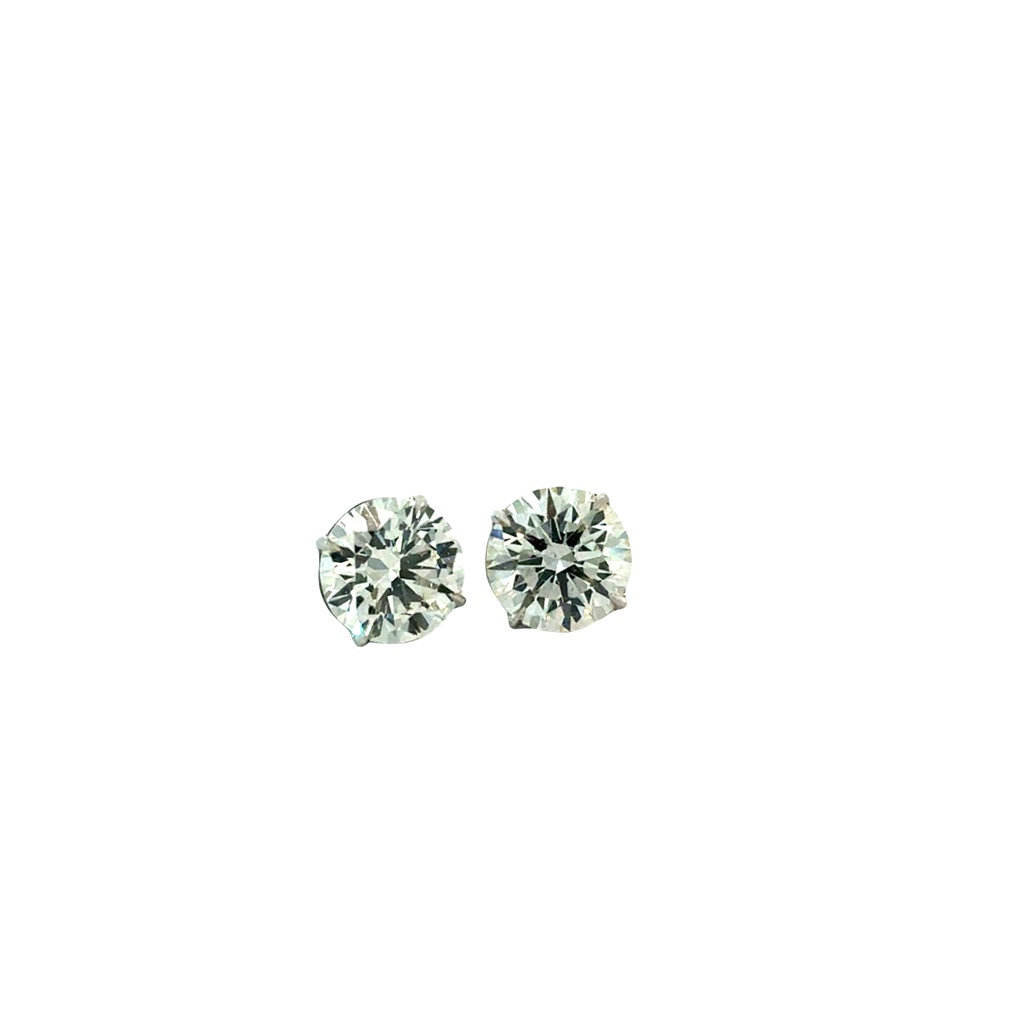 Round Brilliant Cut Diamond Studs 6.05cttw J/SI2 GIA1236372746 GIA6502605370 18Kt White Gold Cocktail Set Pushbacks